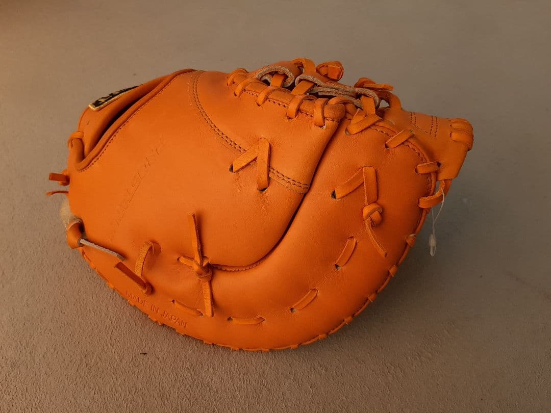 ZETT PROSTATUS 硬式グローブ オレンジ 収納袋付き　左利き