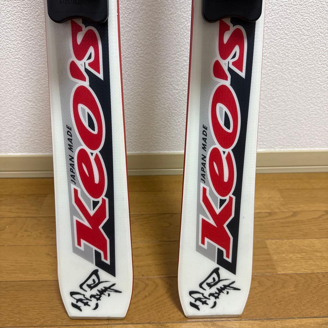 OGASAKA スキー板 『覇』Keos 155cm 赤黒 + 紫スキー用ポール