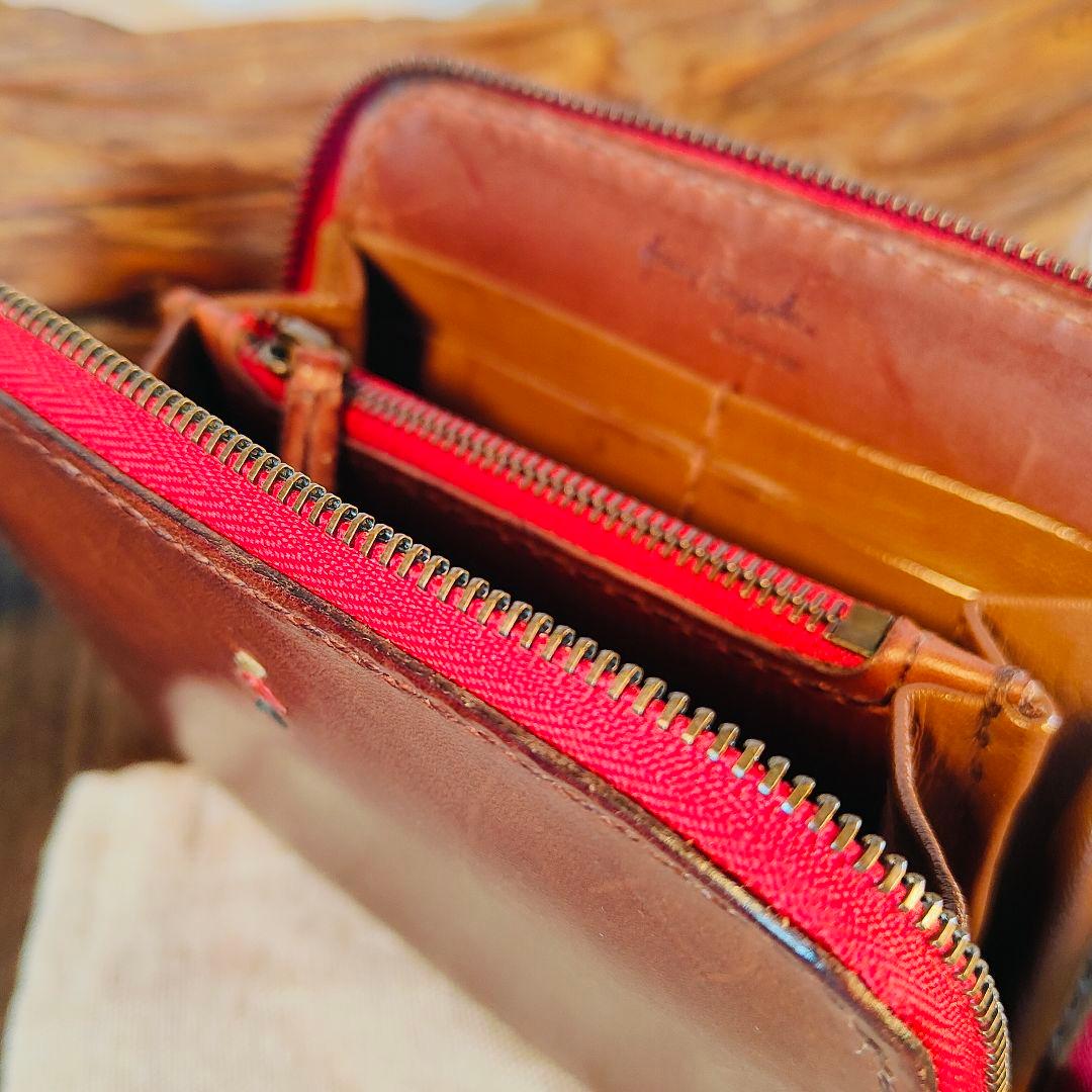 【極上エイジング】エンリーベグリン 高級レザーウォレット イタリア製 袋付正規品