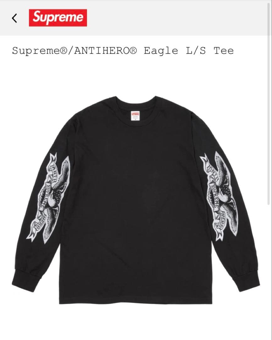 トップス Supreme x ANTIHERO Eagle L/S Tee \