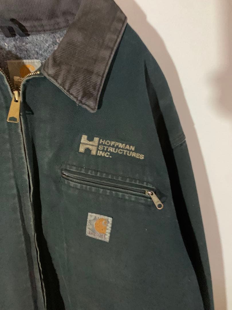 carhartt カーハート デトロイトジャケット 企業ロゴ フェード 黒