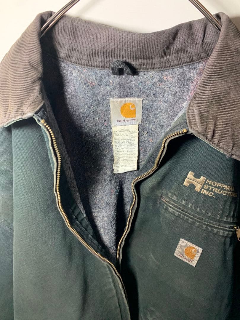 carhartt カーハート デトロイトジャケット 企業ロゴ フェード 黒