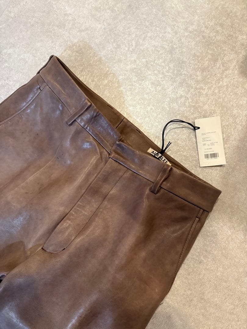 希少 AURALEE HEAVY LAMB LEATHER PANTS 24AW