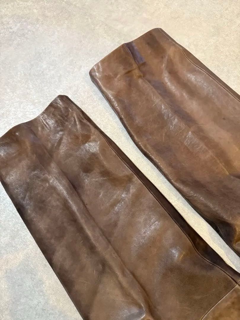 希少 AURALEE HEAVY LAMB LEATHER PANTS 24AW