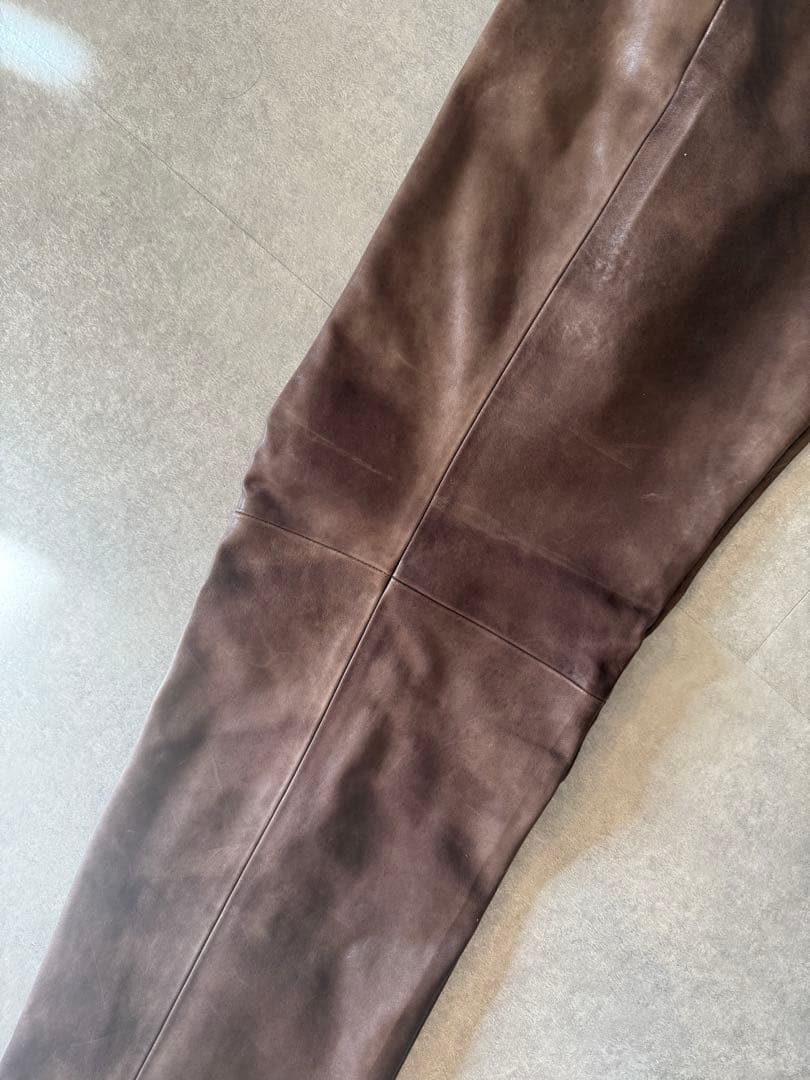 希少 AURALEE HEAVY LAMB LEATHER PANTS 24AW