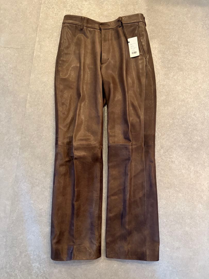 希少 AURALEE HEAVY LAMB LEATHER PANTS 24AW