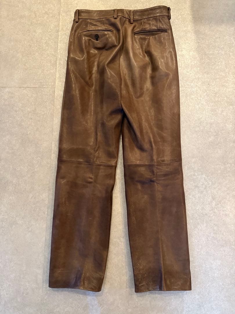 希少 AURALEE HEAVY LAMB LEATHER PANTS 24AW