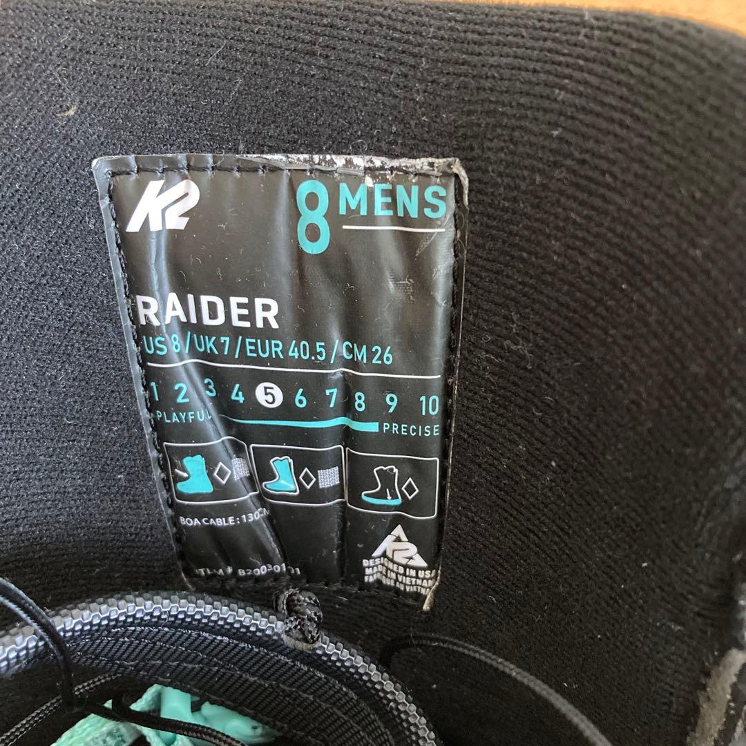【美品】k2 ケーツー　スノーボード　ブーツ　26cm 男女兼用　ブラック　黒