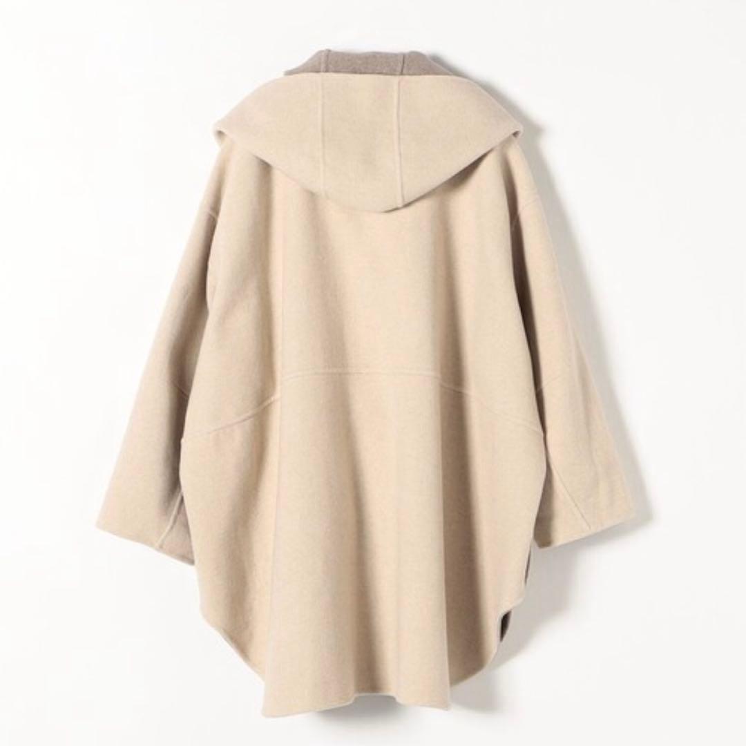 12/5まで　SHIPS any ノーカラーコート　フード　ジャケット ベージュ