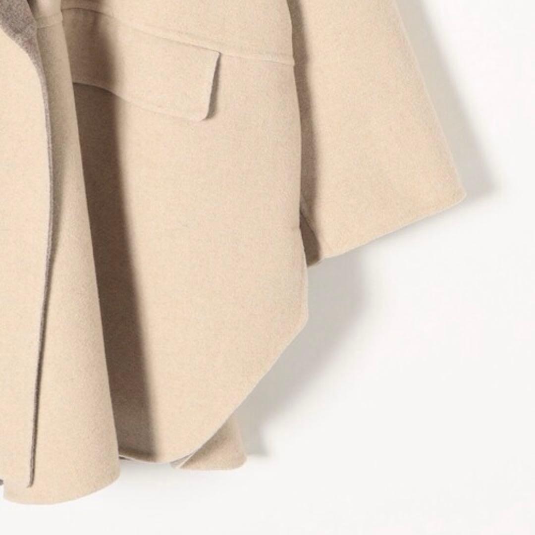 12/5まで　SHIPS any ノーカラーコート　フード　ジャケット ベージュ