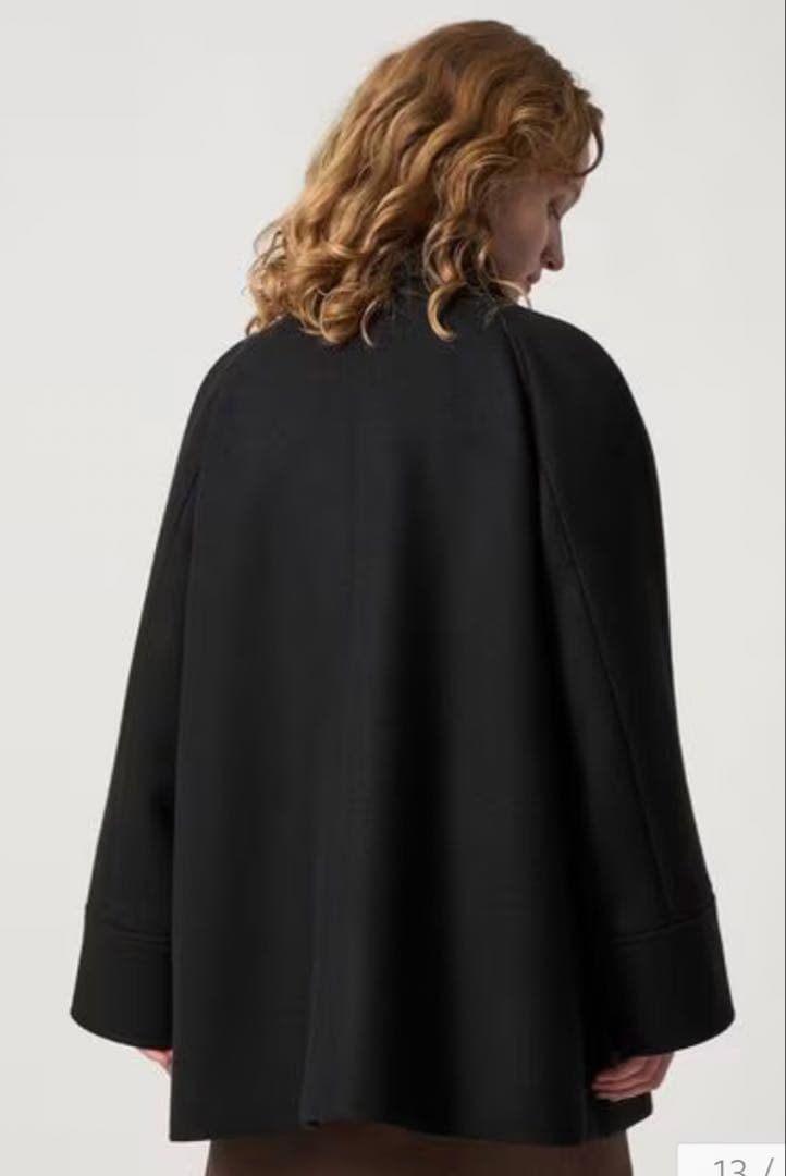 まぐ様)Steven Alanウール カシミヤ テント ショートコート黒