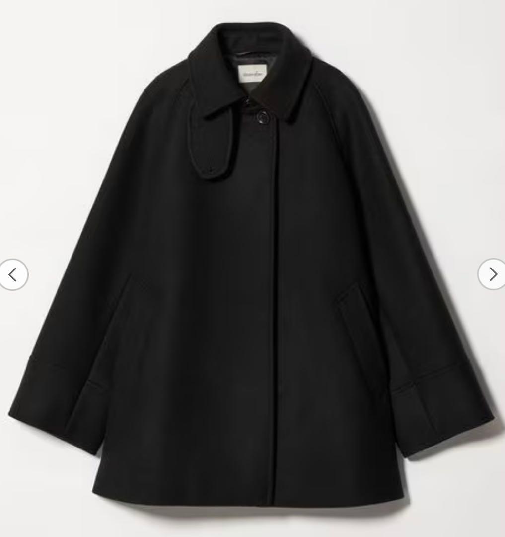 まぐ様)Steven Alanウール カシミヤ テント ショートコート黒