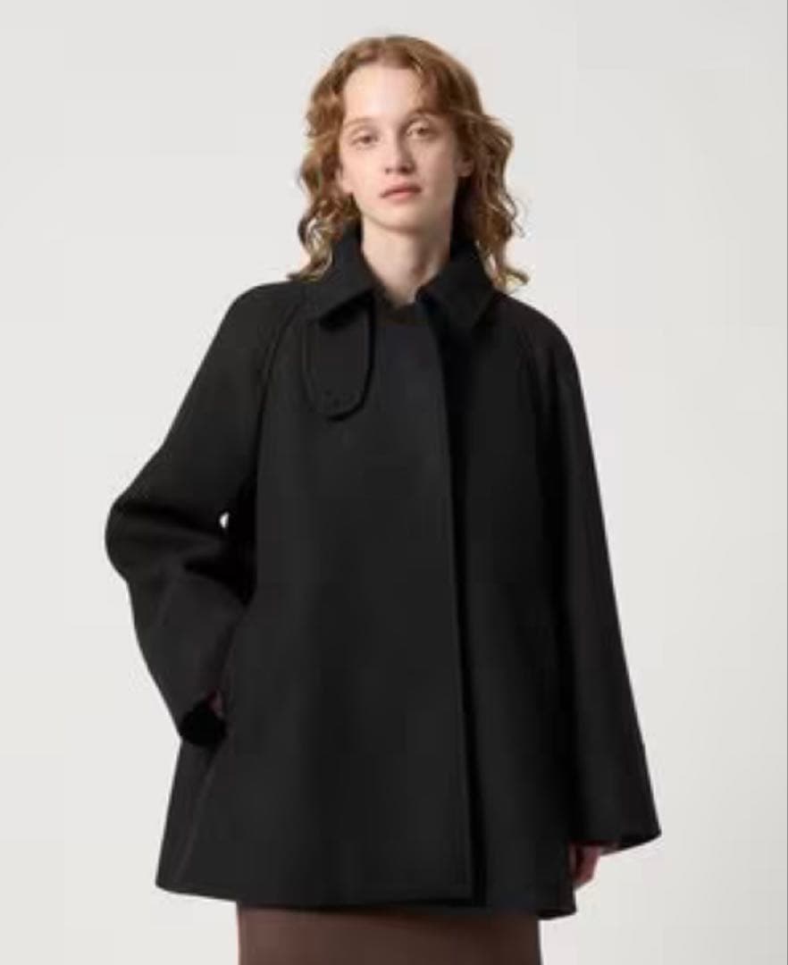 まぐ様)Steven Alanウール カシミヤ テント ショートコート黒
