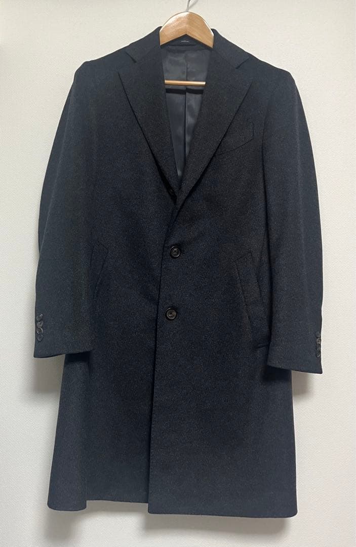 LARDINI ラルデイーニ　ダークグレー チェスターコート　カシミヤ