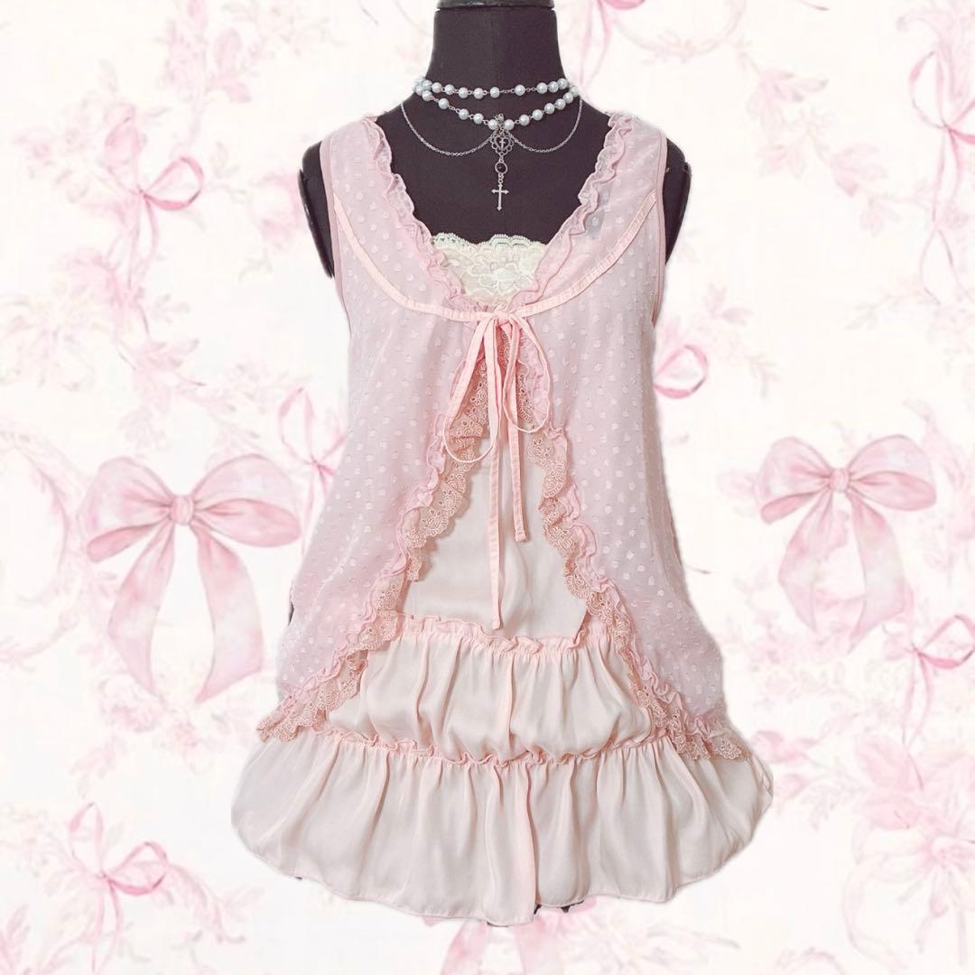 y2k axes femme ドット シフォン ウィッシュコア バレエコア