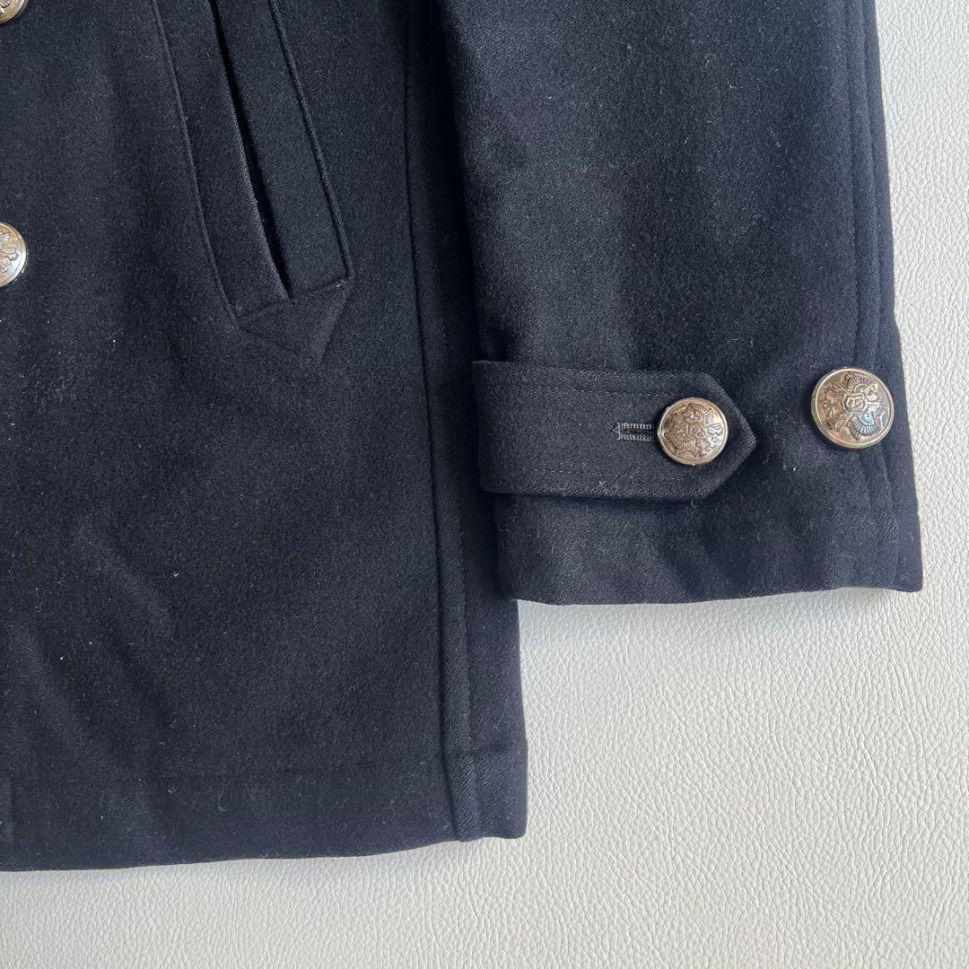 ポールスミス　カシミヤ　ピーコート　ナポレオン　キルティング　メタルボタン　刻印