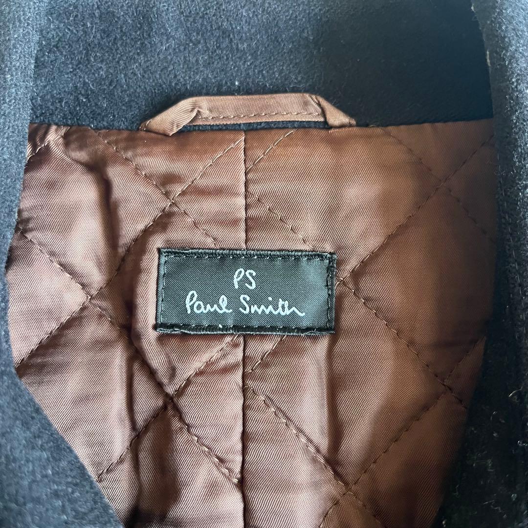 ポールスミス　カシミヤ　ピーコート　ナポレオン　キルティング　メタルボタン　刻印