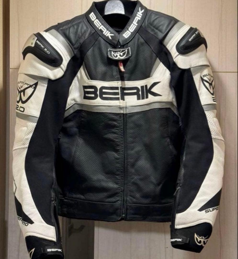 BERIK superpro2.0レザージャケット 黒/白　50サイズ