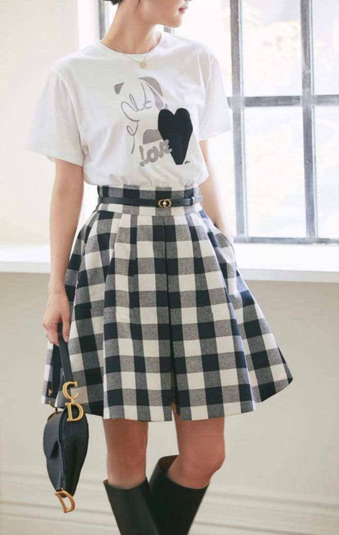 【seventen】 xsサイズ　キュロット白x黒