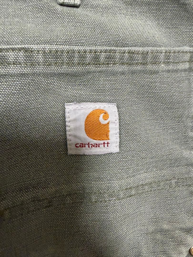 Carhartt ダブルニー MOS グリーン USA製フェード H2H W36