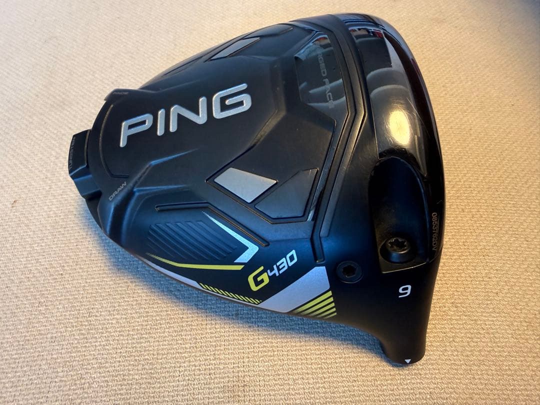 PING G430 LST ドライバー 9° ヘッドのみ、カバー、レンチ付き