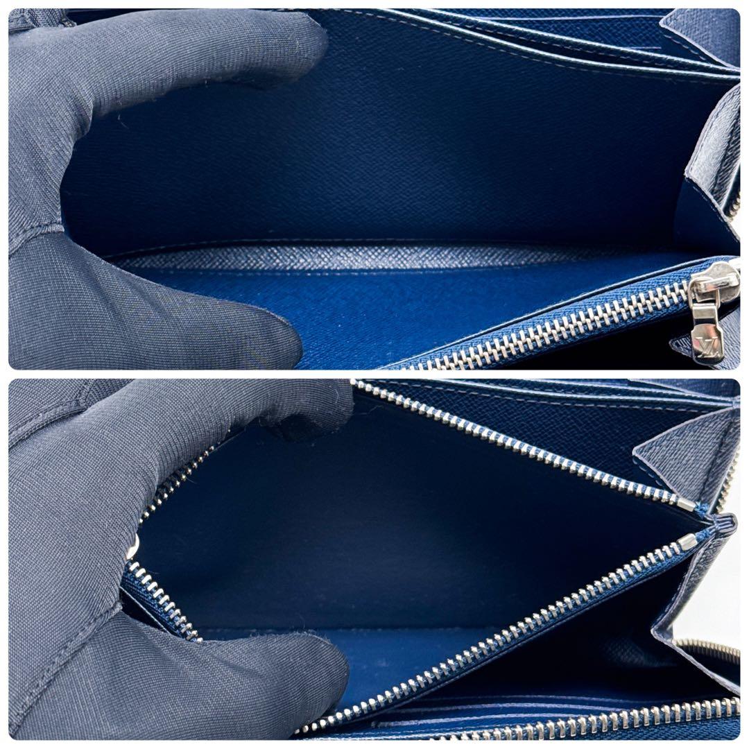 ルイヴィトン エピ ジッピーウォレット ラウンドジップ 青 ブルー シルバー