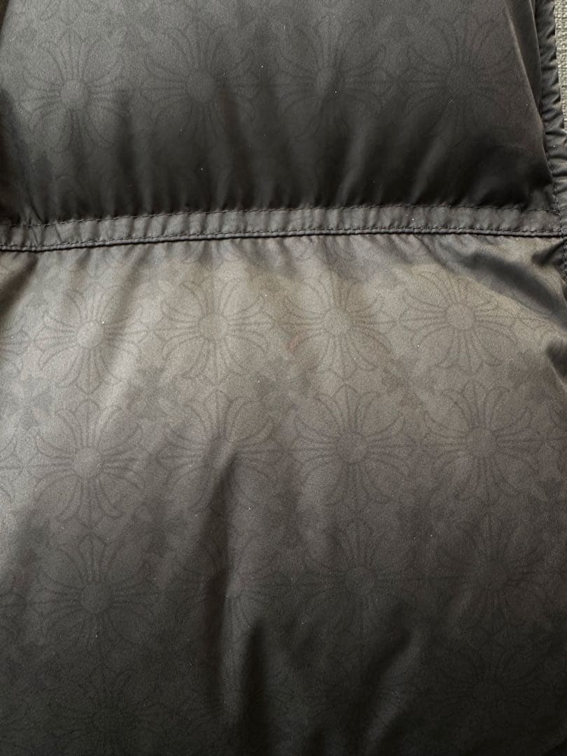Hal847 極美品 クロムハーツ ブラック キルティングダウンベスト