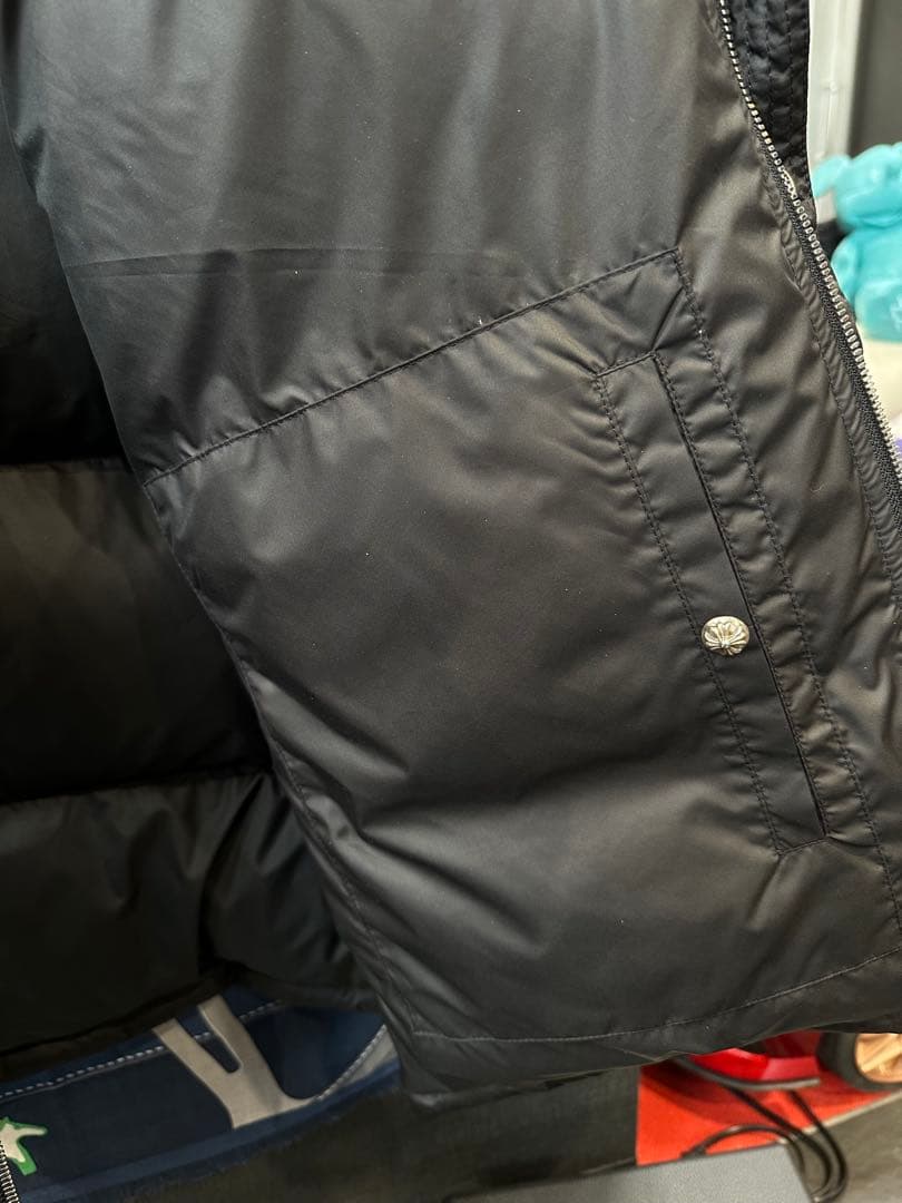 Hal847 極美品 クロムハーツ ブラック キルティングダウンベスト