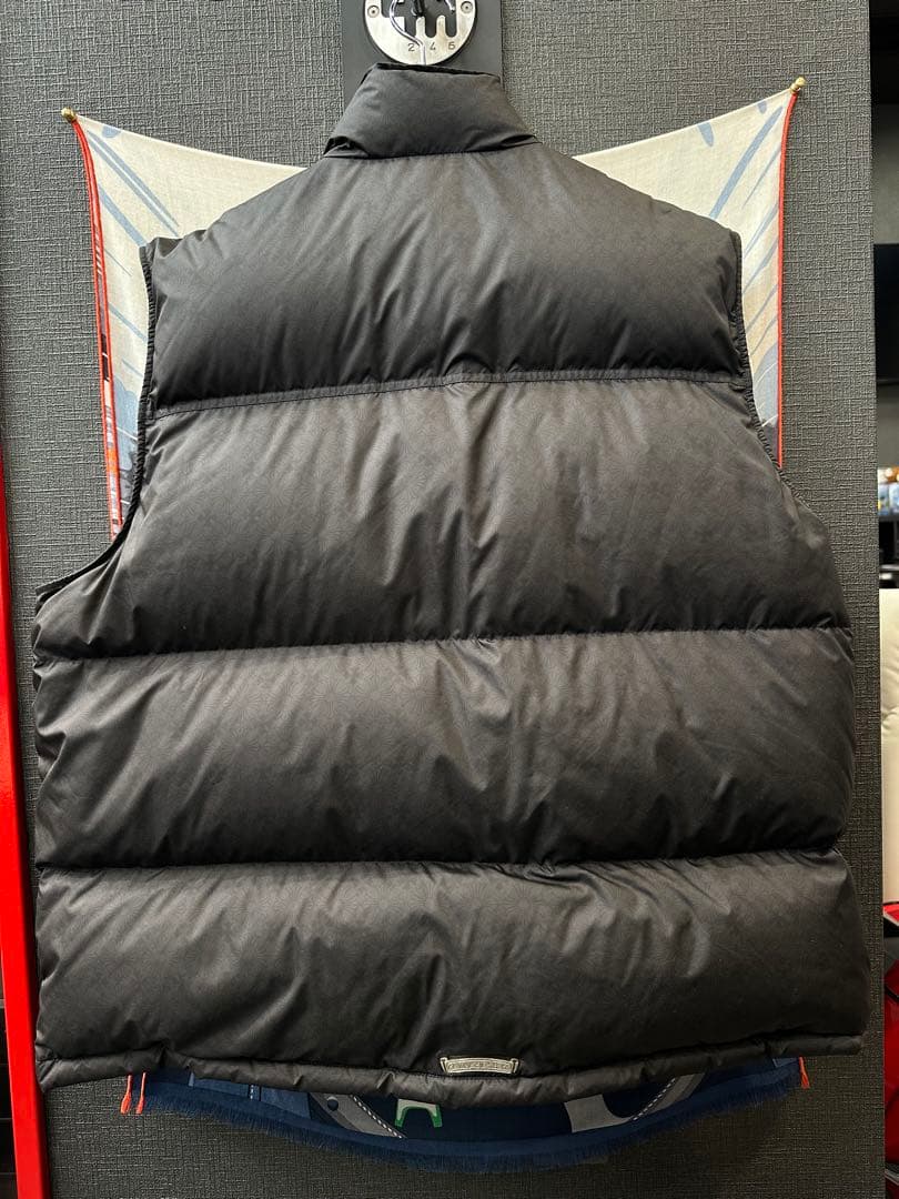 Hal847 極美品 クロムハーツ ブラック キルティングダウンベスト