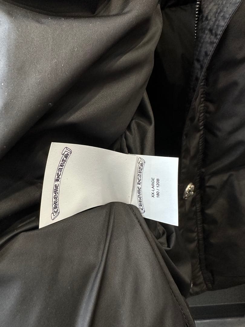 Hal847 極美品 クロムハーツ ブラック キルティングダウンベスト