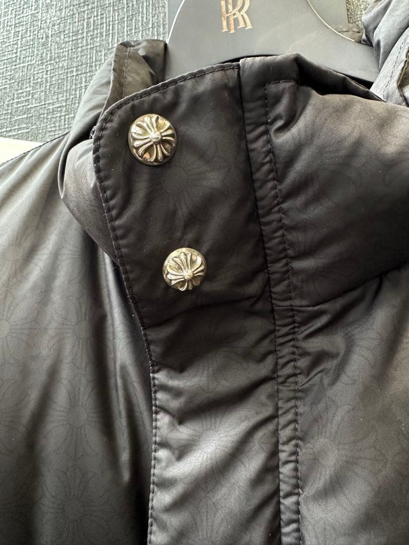 Hal847 極美品 クロムハーツ ブラック キルティングダウンベスト