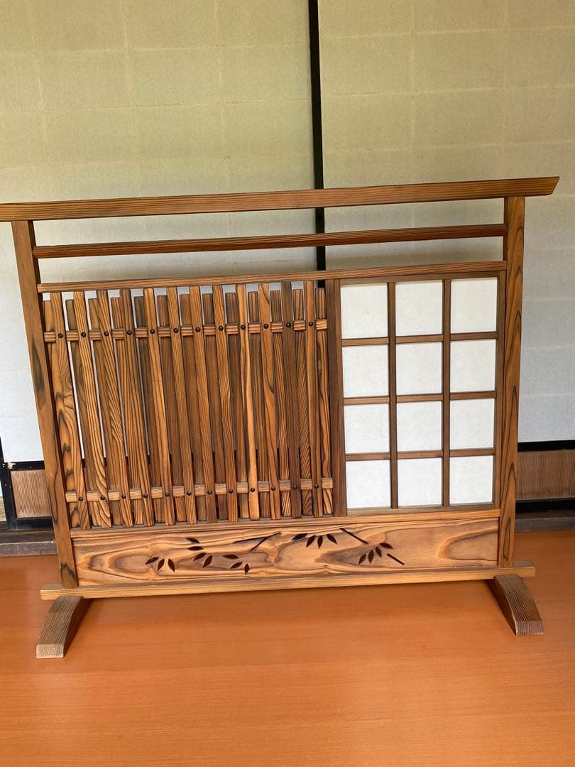 衝立　障子　間仕切り　パーテーション　間仕切り　昭和レトロ