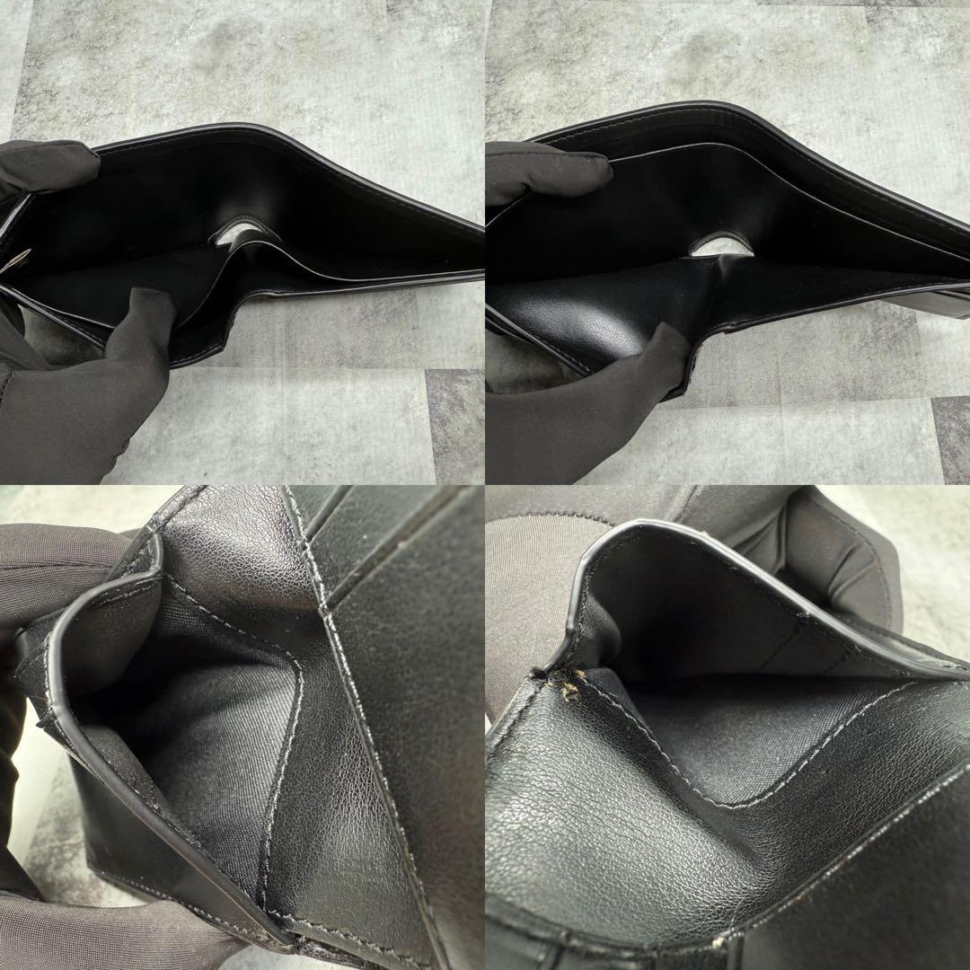 【美品】COACH コーチ 折り財布 PVC ブラック シグネチャー メンズ