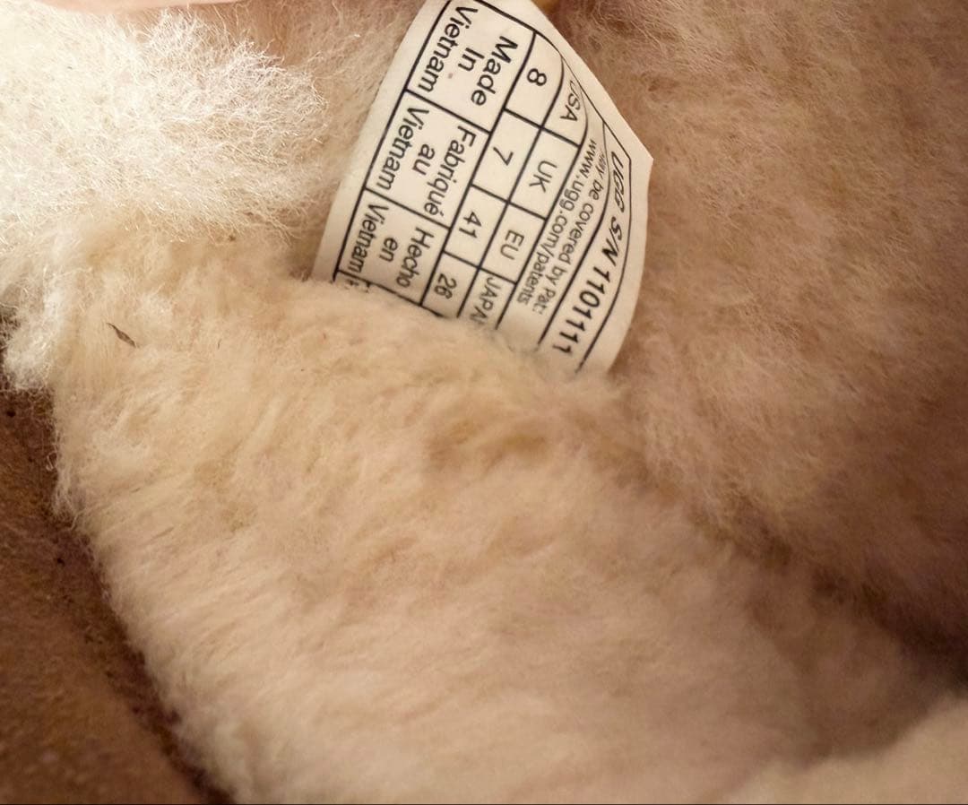 UGG スエードスカッフ ルームシューズ ブラウン　ボア　26センチ　スリッパ