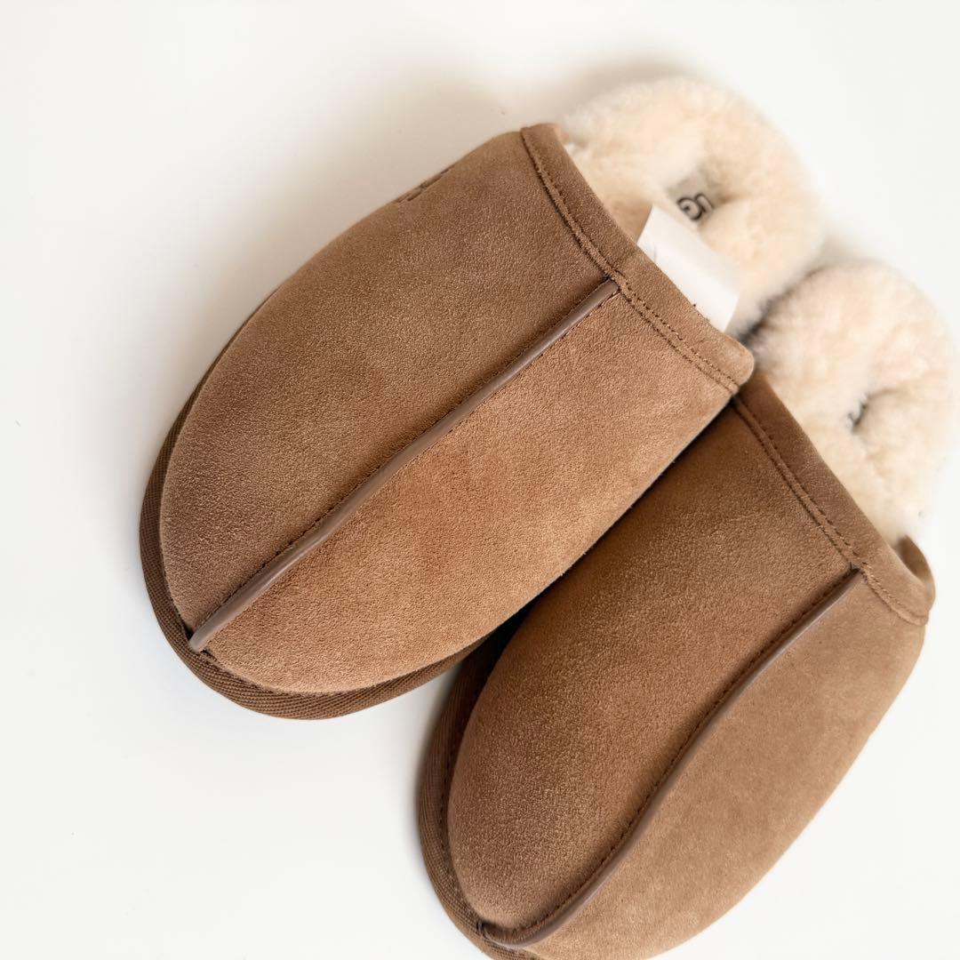UGG スエードスカッフ ルームシューズ ブラウン　ボア　26センチ　スリッパ