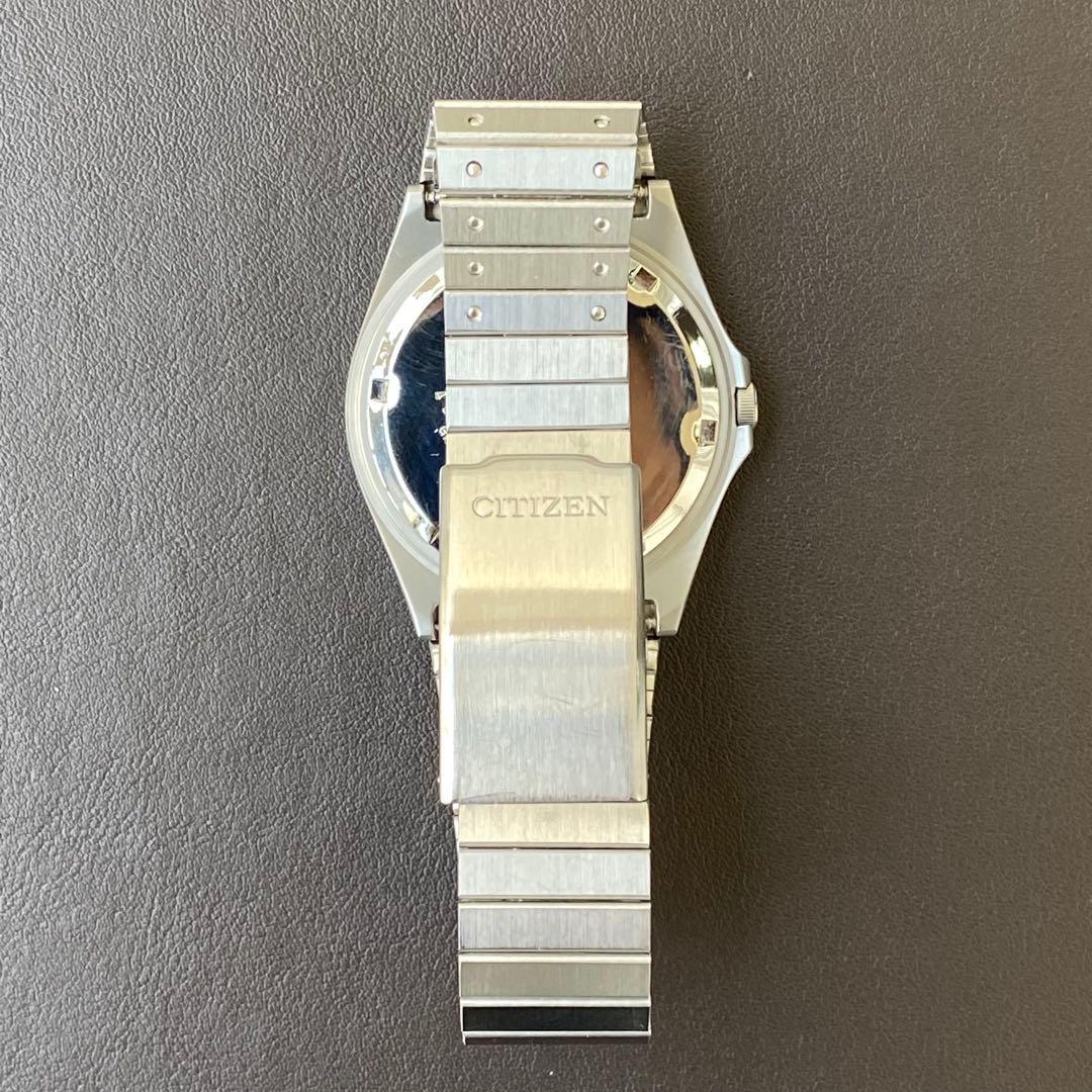 シチズン オールドクォーツ ブラックダイアル ガラス傷無し ロゴプレート 極美品