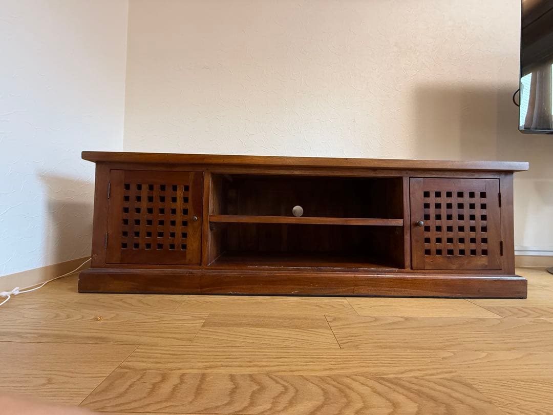 【最終価格】マホガニー無垢材テレビボード