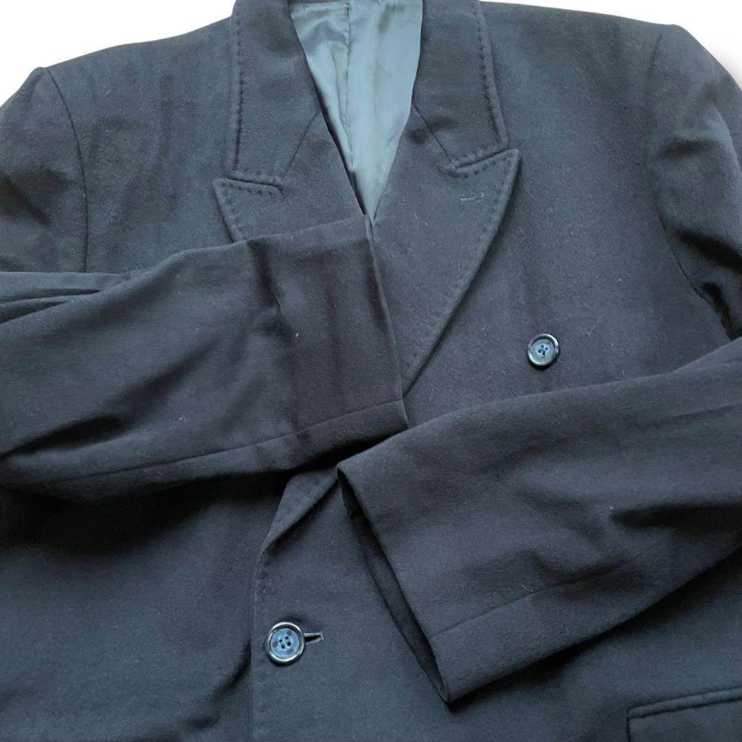 極上品カシミヤ 100% ロング ダブルチェスターコート 大きいサイズ 2XL