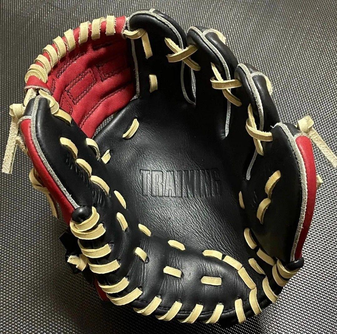 ZETT 硬式用トレーニンググローブ 黒/赤