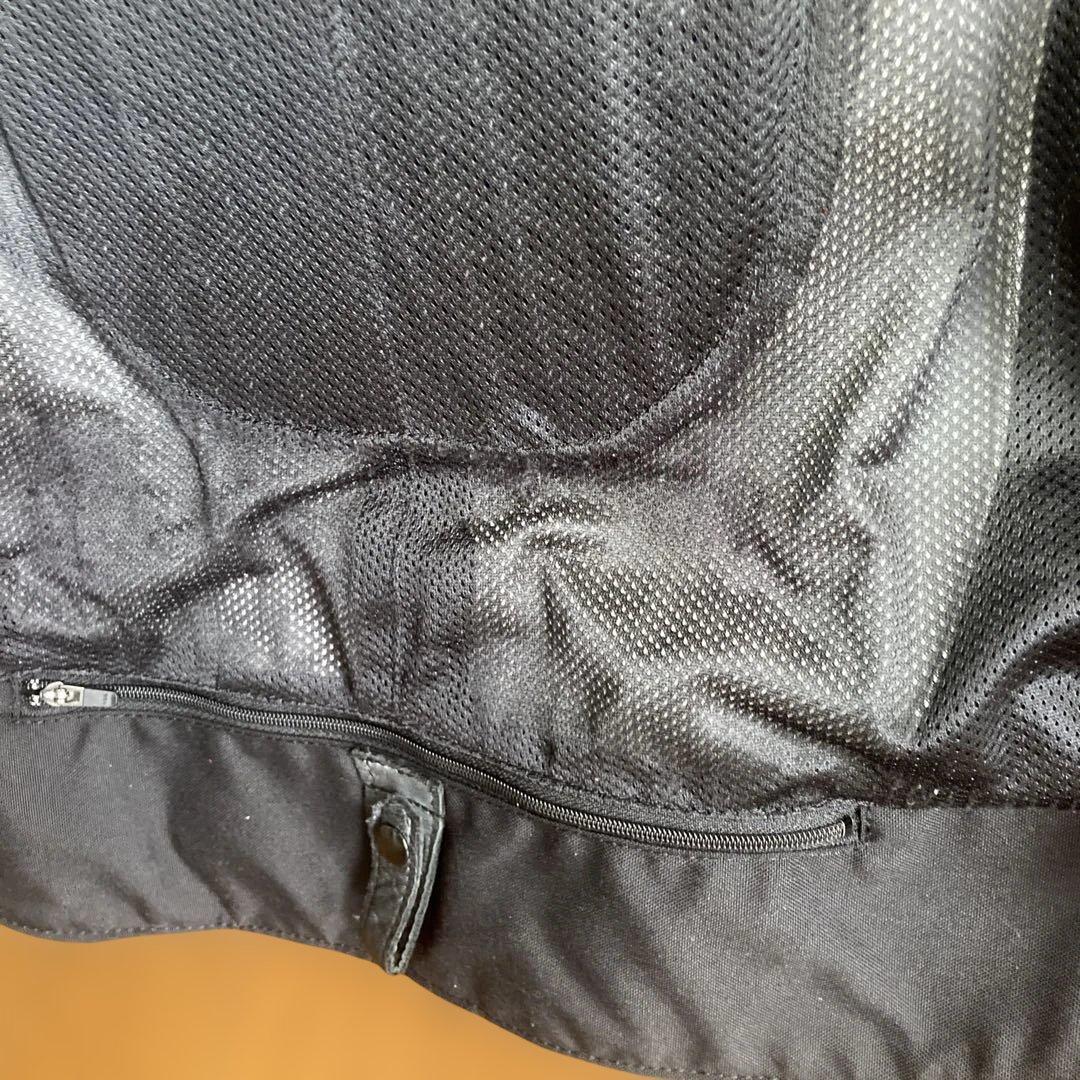 バイク用レザージャケット ホワイト/ブラック/レッド 希少サイズのLLの3W