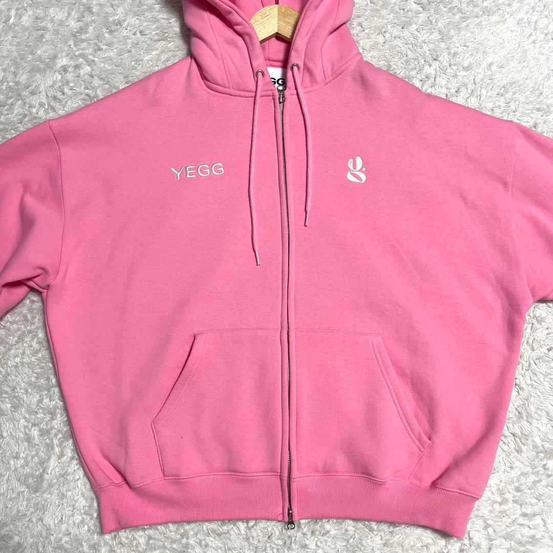 YEGG Wing Hoodie ジップパーカー ピンク Lサイズ 耳つき