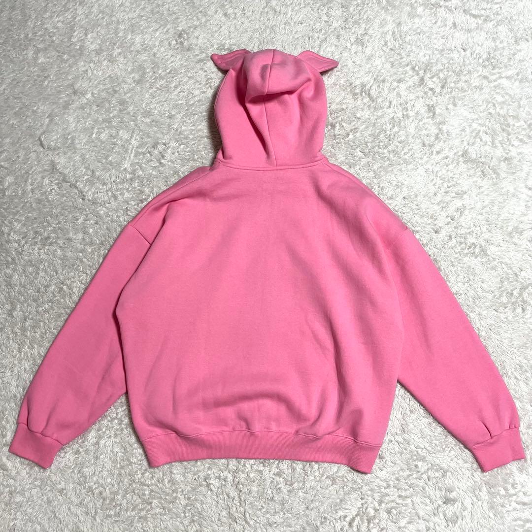 YEGG Wing Hoodie ジップパーカー ピンク Lサイズ 耳つき