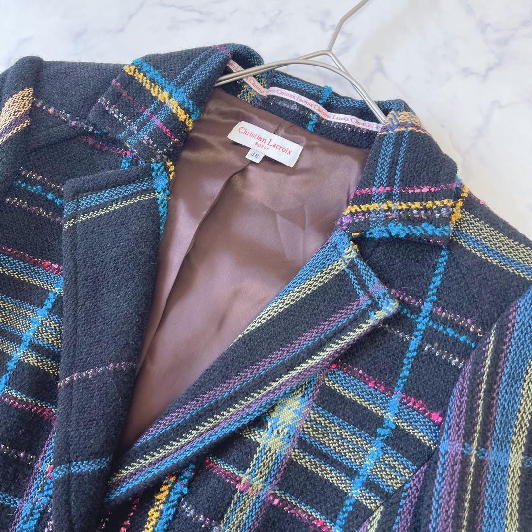 Yukka【未使用級】クリスチャンラクロワ ラメ テーラードジャケット