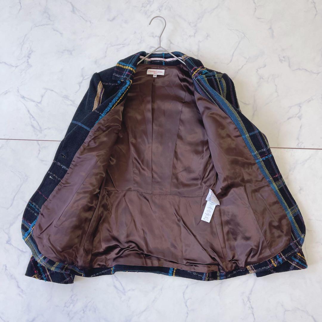 Yukka【未使用級】クリスチャンラクロワ ラメ テーラードジャケット