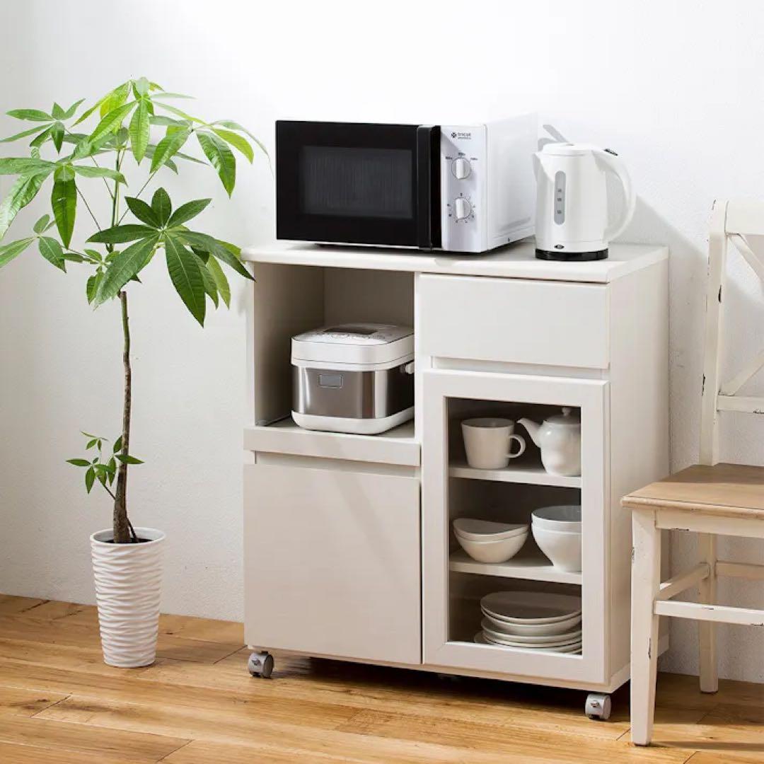 【洗浄消毒作業済】CAINZ レンジ台　食器棚　アペルト　APR-8575SL