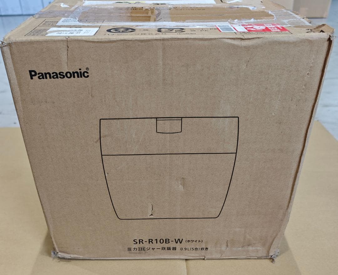 新品開封品未使用 パナソニック 炊飯器 ホワイト SR-R10B-W外箱破損有