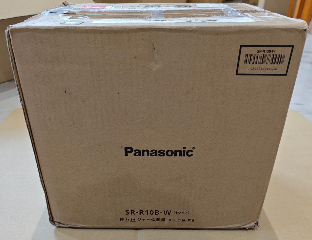 新品開封品未使用 パナソニック 炊飯器 ホワイト SR-R10B-W外箱破損有
