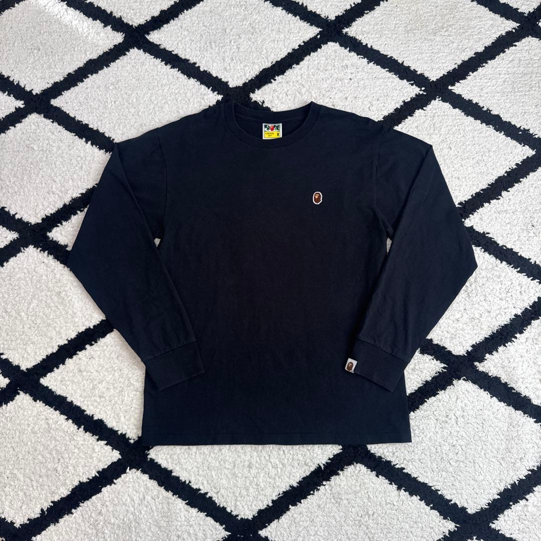 A BATHING APE ブラック　長袖ロンT