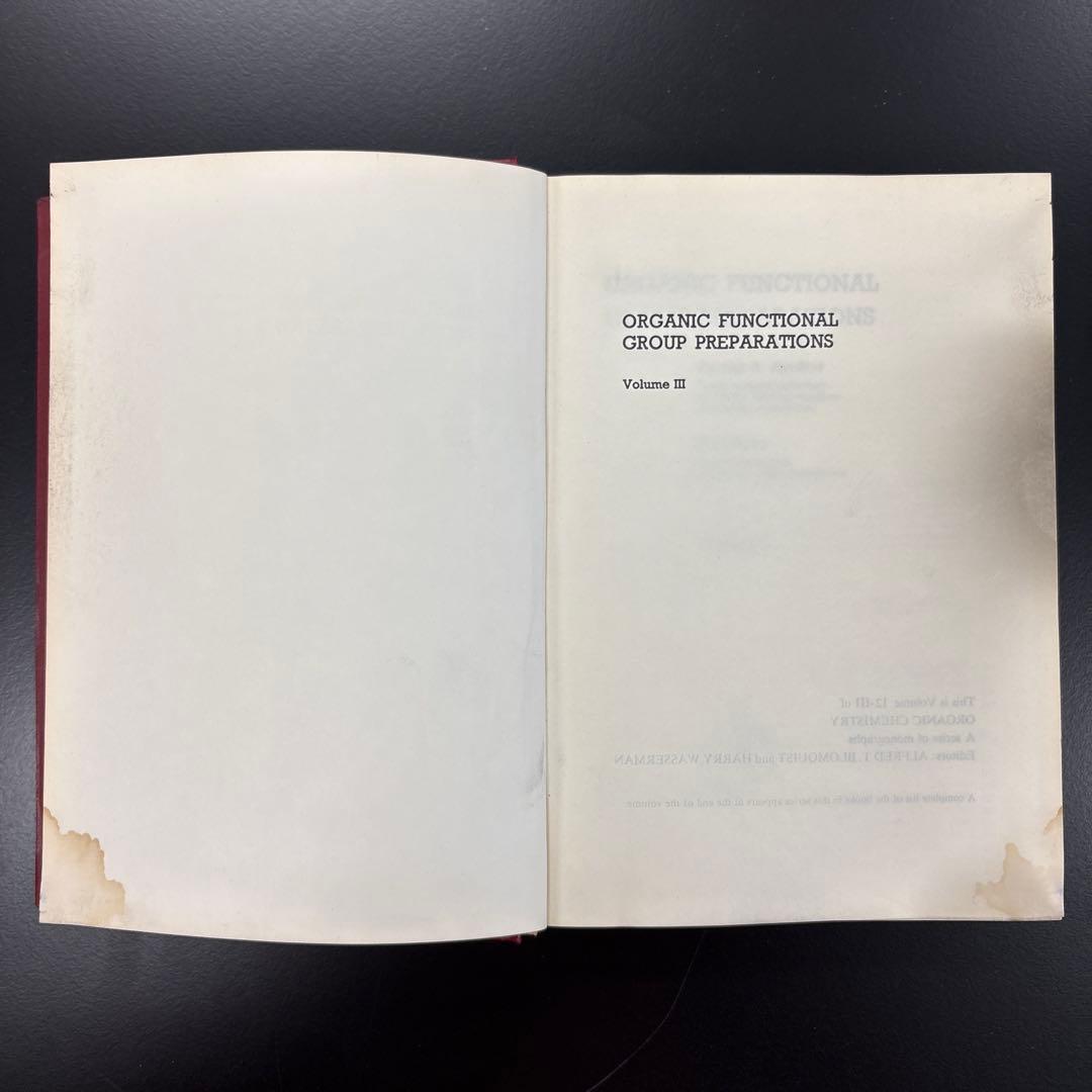 洋書 Organic Functional Group Preparations