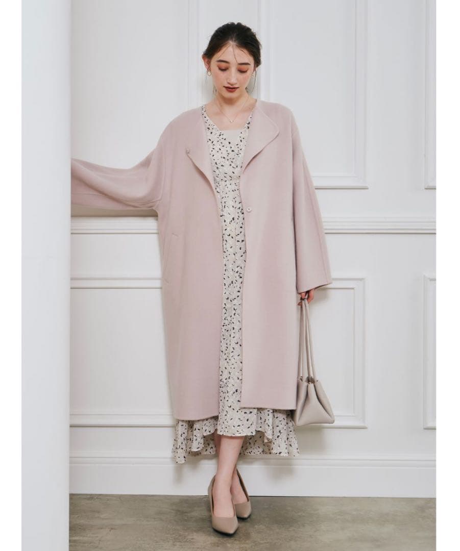 定価53900円☆リバーラペルコート　ピンク　36